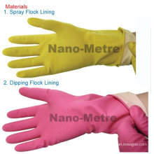 NMSAFETY manopla luvas de látex domésticas amarelo ou rosa peso da cor 40 gramas de comprimento 30 cm